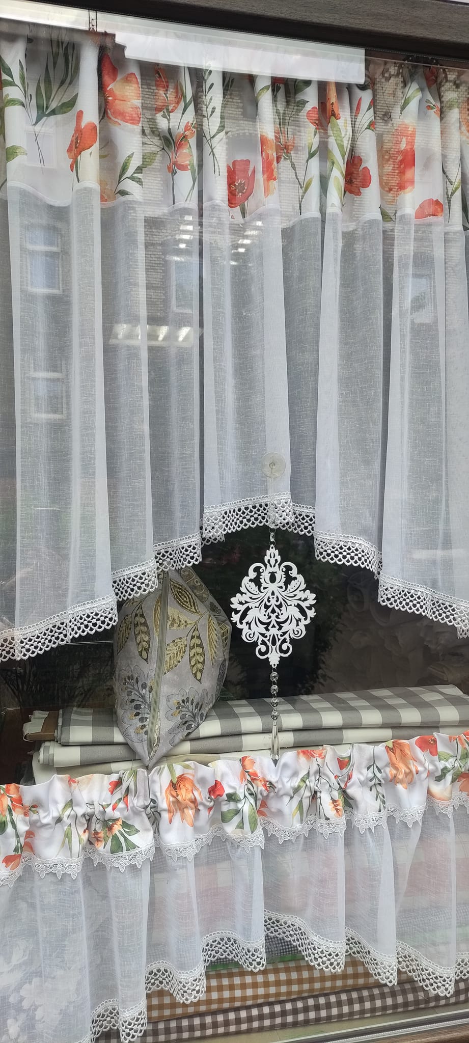 Komplet pomarańczowy z gipiurą