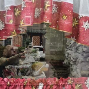 Boże narodzenie komplet czerwony z mikołajem