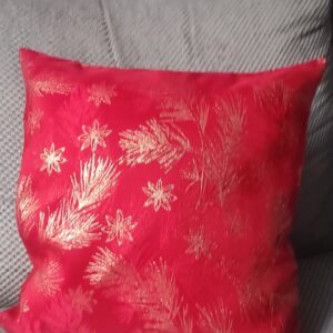Poduszka czerwono-złota