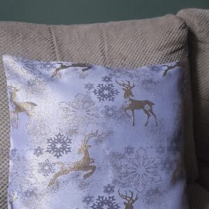 Poduszka szaro-złota